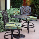 LVTXIII Patio Chair Cushions 19"x19"x3", Water-Repellent Outdoor Seat Cushions for Patio Furniture, Square Chair Pads with Ties for Home Garden Decoration, Set of 2, Damask Green by GreenHaven Gardens