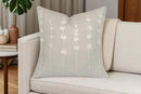 VAGMINE Hand Embroidered Daisy Accent Throw Pillow Cover - 18x18 Inches Square - 100% Linen Natural Decorative Cushion Cover for Couch, Sofa, Bed - Textured Embroidery - Boho Floral Home Décor by CozyNest Decor
