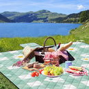 Extra Large Picnic Blanket Waterproof,80"x 80"Foldable Machine Washable Beach Blanket,Outdoor Blanket for 6-8 Adults,Suitable for Indoor Crawling,Park Beach,Camping,Hiking,Family Travel(Light green) by TinyTreasures Baby Boutique