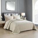 MarCielo 3-Piece 100% Cotton Oversized Bedspread Lightweight Quilt Coverlet Embroidery Farmhouse Bedding Set (TM Khaki Beige, Oversized King (118"x106")) by CozyNest Decor