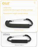 Stroller Hooks, 6.3" Large Stroller Clip, 2 Pack Stroller Hooks for Hanging Bags and Shopping, Stroller Accessories for Mommy, Large Carabiner by TinyTreasures Baby Boutique