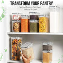 WHITE FEATHER SUPPLIES 40 PCS Airtight Food Storage Containers with Lids - BPA Free Durable Plastic Leakproof Flour Sugar Cereal Containers Storage for Pantry Organization - Dishwasher Safe by CozyNest Decor