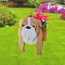 English Bulldog Dog Planter Plant Pots,Cute Garden Dog Flower Planter,Dog Planters Birthday Gifts for Women,Office,Indoor/Outdoor Decor（9.45 * 7.48 * 10.63in） by GreenHaven Gardens