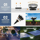 SOLPEX 2 Pack Solar Ground Lights Outdoor Waterproof, Solar Powered Pathway Lights, Landscape Lighting for Garden Walkway Driveway Backyard Decor (Cool White) by GreenHaven Gardens