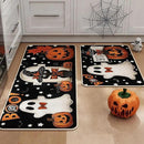 Halloween Kitchen Mat Set of 2, Pumpkin Ghosts Boo Cat Halloween Decor, Halloween Rug for Floor, Indoor Home Decor with Non-Slip Backing,17 x 29 Inch & 17 x 47 Inch by CozyNest Decor
