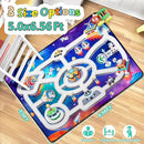 Kids Rug, Space Themed Baby Play Mat, 5x7 Ft Playroom Rug, Colorful Cartoon Outer Space, Planet, Rocket, Spaceship Road Carpet for Playroom, Educational Learning Carpet for Kids Mat by CozyNest Decor