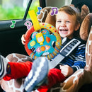 KiddoLab Steering Wheel Toy with Music,Lights,Sounds & Flip Up Mirror - Crib & Stroller Toys with Soft Fabric and Velcro Tap for Easy Attachment. Car Seat Toys for Babies and Toddlers. Ages 3 Months+ by TinyTreasures Baby Boutique