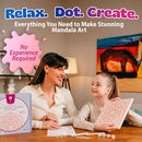Pinwheel Crafts Painting Kit Mandala for Kids Ages 6-12 - Dot Painting Canvas Set with Mandala Dotting Tools, Paints, Brushes, Easy Instruction - Relaxing DIY Gift, Arts and Crafts Kit for Teens by TinyTreasures Baby Boutique