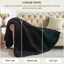 Carriediosa Chunky Knit Throw Blanket 60" X 80" Twin, 100% Hand Made Large Chenille Loop Yarn Soft Fluffy Throws for Couch Sofa Bed, Big Crochet Cozy Heavy Thick Cable Woven Blankets, Black by CozyNest Decor