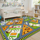 STARUIA Kids Cars Rug for Playroom, 5.3x6.6 Car Rugs for Kids Toy Cars, Non-Slip City Road Map Rug for Boy Bedroom, Educational Toddler Carpet Play Mat for Kid Room Classroom Nursery(63"x78") by TinyTreasures Baby Boutique