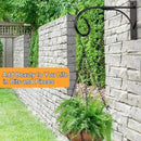 Iron Hanging Basket Brackets, 2 Pcs 11 Inch Durable Weather-Resistant Outdoor Plant Hooks for Hanging Plant Lantern Windchime Birdhouse Metal Sign Fruit Bracket, Screw Included by GreenHaven Gardens