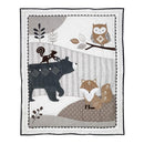 Lambs & Ivy Woodland Forest Animal Nursery 5-Piece Baby Crib Bedding Set - Gray by TinyTreasures Baby Boutique