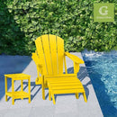 GREENVINES Adirondack-Ottoman | Set of 2 | HDPE Plastic | Outdoor Footrest | All Weather | Foot Rest | Foot Stool | Yellow | for Adirondack Chair | for Patio Backyard Pool by CozyNest Decor