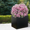 Galvanized Steel Planter Box Black Metal Planter Large Square Indoor Outdoor Planters Cube Steel Heavy Duty Flower Pot 20Inch Powder Coating Modern Commercial Residential for Patio, Deck, Yard, Garden by GreenHaven Gardens