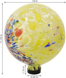 Sunnydaze 10-Inch Gazing Ball for Garden - Glass Gazing Globe for Outside - Garden Orb Yard Decor - Bright Summer Burst by CozyNest Decor