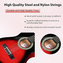 ADM Beginner Acoustic Classical Guitar Nylon Strings Wooden Guitar Bundle Kit for Kid Boy Girl Student Youth Guitarra Online Lessons with Gig Bag, Strap, Tuner, Strings, Picks (34 Inch, Redburst) by TinyTreasures Baby Boutique