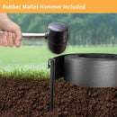 Landscape Edging Kit, Include 4 Inch High 120 Feet Length Terrace Board, 60 Durable Spikes, Edging Pruning Shear, Rubber Mallet Hammer, Black by GreenHaven Gardens