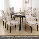 JQinHome Pattern Chair Covers for Dining Room Set of 6, High Stretch Removable Washable Parsons Chair Slipcover for Home Party Hotel Wedding Ceremony (Peony Flower,6PCS) by CozyNest Decor
