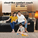78.74" LoveSeat Cloud Sofa,Modular Sectional Couch,Modern Deep Seat Upholstered Couches with Plush Corduroy Fabric for Living Room Furniture,Bedroom and Apartment,No Assembly Required,Black by CozyNest Decor