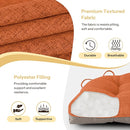 Non Slip Chair Cushions for Dining Chairs Set of 4 Kitchen Chair Cushions 18"x18"x3" Turfted Chair Pads Comfortable and Soft Seat Cushion with Ties, Orange by CozyNest Decor
