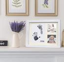 Baby Ink Hand and Footprint Kit – Handprint Picture Frame for Newborns (Safe Clean-Touch Ink Pad for Prints) – Best New Mom and Shower Gift – Foot Impression Photo Keepsake for Girls & Boys – (White) by TinyTreasures Baby Boutique