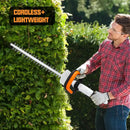 LIGO 20V Cordless Hedge Trimmer | 21" Laser-Cut Blade for Thick Branches | 2.0Ah PowerShare Battery | 4.5 lbs Ultra-Light with Low Vibration | Fast Charger Included by GreenHaven Gardens