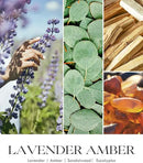 AOOVOO Lavender Amber Candles - 9 oz Scented Candles, Aromatherapy Candle, Soy Candle for Home Scented by CozyNest Decor
