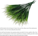 8 Pack Artificial Plants Flowers Grass Shrubs No Fade Faux Plastic Flowers Outdoor for Farmhouse Garden Porch Patio Indoor Wedding Decoration Greenery Fake Plants uv Resistant (3