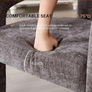 Charcoal Grey Chenille Dining Chairs Set of 6, Modern Barrel Dining Room Chairs Upholstered Accent Chair with Arms and Round Back for Living Room Kitchen Armchair No Assembly Needed by CozyNest Decor