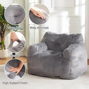 Hobestluk Bean Bag Chair for Adult Small Bean Bag Chairs with Arms Furry Beanbag Chair with Foam Filler Stuffed Bean Bag Sofa for Reading in Bedroom Living Room and Dorms(Grey) by CozyNest Decor