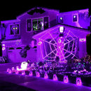 JMEXSUSS 4 Pack Purple Solar String Lights Outdoor Waterproof, 100 LED 33ft Purple Solar Fairy Lights, 8 Modes Copper Wire Christmas Light for Halloween Christmas Garden Yard Tree Decor by GreenHaven Gardens
