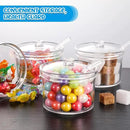 Patelai 4 Pieces Sugar Bowl Acrylic Clear Sugar Bowl with Lid and Salt Spoon Storage Jar with Airtight Lid for Salt, Tea, Spices, Herbs, Condiments(7.1 oz) by CozyNest Decor