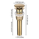 Yescom 1 5/8" Overflow Pop Up Sink Drain