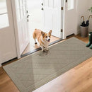 BEQHAUSE Dirt Trapper Door Mat 24" x 60", Doormat Non-Slip Entryway Rugs Washable, Dog Door Mat Stain Resistant and Absorbent Welcome Floor Mat for Front Back Door, Muddy Wet Shoes & Paws, Beige by CozyNest Decor