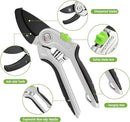 WORKPRO Garden Anvil Pruning Shears, 8" Pruning Scissors Heavy Duty with Ergonomically Design Handle, Labor-Saving Garden Clippers Hand Tools for Thick Dry branches and Dead Plants by GreenHaven Gardens