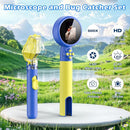 2 in 1 Kids Microscope with Bug Catcher,HD 500X Digital Microscope for Kids with 2" Screen,Photo and Video,STEM Educational Science Kit Learning Toys for Age 3-12 Girls & Boys Birthday Gifts (Blue) by TinyTreasures Baby Boutique