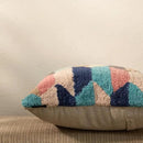 Tuffting Embroidery Decorative Throw Pillow Cover, 18 x 18 inches (Multi Geometrical)