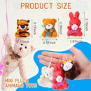 60 Pack Mini Stuffed Animal Bulk Small Plush Animal Toys Miniature Stuff Animal Keychain Set for Easter Egg Party Favors, Valentine‘s Day Gift, Goodie Bag Fillers, Carnival Prizes, Classroom Rewards by TinyTreasures Baby Boutique