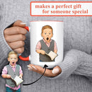 Personalized Coffee Mug, Custom Drawing Portrait Gift, Funny Customized Coffee Gift for Men & Women, Custom Mugs with Pictures, Orange 15oz Customized Ceramic Tea Cup by TinyTreasures Baby Boutique