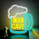 Man Cave Neon Sign, Beer Neon Signs for Wall Decor, Dimmable Acrylic Neon Lights for Man Cave Gamer Room Bedroom Bar Pub Party Decorations by CozyNest Decor