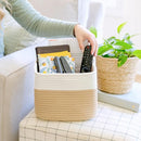 NaturalCozy Storage Cubes 9”x9”x7”Cotton Rope Woven Baskets for Organizing 3-Pack | 9 Inch Cube Storage Bin | Small Basket for Shelf Nursery, Pantry, Decorative Plant, Bathroom Closet, Toy Gift by TinyTreasures Baby Boutique