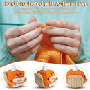 Tis The Season Fall Decor | Mini Crochet Pumpkin Pie Plush | Small Handmade Autumn Halloween Thanksgiving Items for Home Office Indoor Table Decoration Christmas Stocking Stuffer Ornament by CozyNest Decor