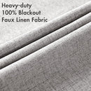MIULEE Linen Texture Curtains for Bedroom Solid 100% Blackout Thermal Insulated Greyish White Curtains Grommet Room Darkening Drapes for Living Room Nursery 52x84 Inch (2 Panels) by TinyTreasures Baby Boutique
