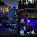 QITONG 4 Pack Solar Fairy Lights Blue, Each 33ft 100 LED String Lights Outdoor Waterproof, 8 Modes Blue Solar Lights for Outside Tree Garden Pool Wedding Party Christmas by GreenHaven Gardens