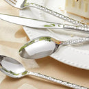 KINGSTONE 30 Piece Hammered Silverware Set, 18/10 Stainless Steel Flatware Set for 6, Cutlery Set for Home, Party, Wedding, Mirror Polished Dishwasher Safe by CozyNest Decor