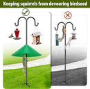 Squirrel Baffle for Bird Feeder Pole, 19-Inch Outdoor Bird Feeder Guard, Squirrel-Proof Birdhouse Baffles, Shepherd's Hook for Outside(LightGreen) by GreenHaven Gardens