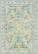 Wonnitar 10x14 Machine Washable Area Rugs, Green Floral Large Rugs for Living Room, Ultra-Thin Foldable Boho Flower Print Bedroom Carpet for Dorm Apartment Office by TinyTreasures Baby Boutique