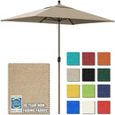 EliteShade USA 10-Year-Non-Fading 6.5x10Ft Rectangular Market Umbrella Patio Umbrella Outdoor Table Umbrella with Ventilation（Hrather Beige） by GreenHaven Gardens