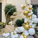 140pcs Metallic Gold Round Balloons Different Sizes 18 12 10 5 Inch Latex Balloons for Arch Decoration Party Balloon Kit for Graduation Birthday Party Wedding Balloon Baby Shower Decoration by TinyTreasures Baby Boutique