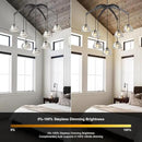 Modern Crystal Chandeliers, Black Round Chandelier for Dining Room, Large Arc Chandelies for Living Room, 7-Light Dining Room Light Fixture 34" Pendant Light Chandelier for Staircase Bedroom by CozyNest Decor